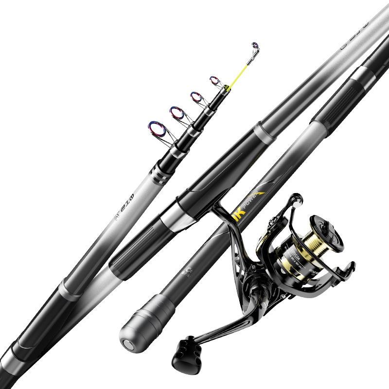 Fishing Boat Fiberglass - グラスファイバー製伸縮式サーフフィッシングロッド、遠投用海水釣り竿、最大耐荷重10kg、隠し金属製グラウンドスパイク