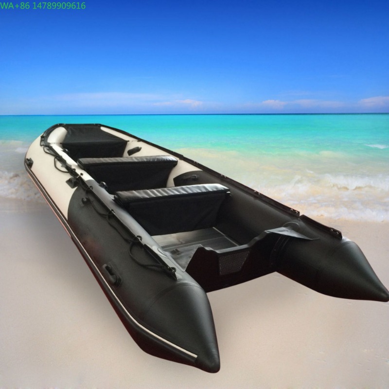 Fishing Boat Inflatable - 厚みのあるPVC素材の4.7m 9人乗りレスキューカヌー、アサルトシーボート、8人乗り釣り用インフレータブルリブボート