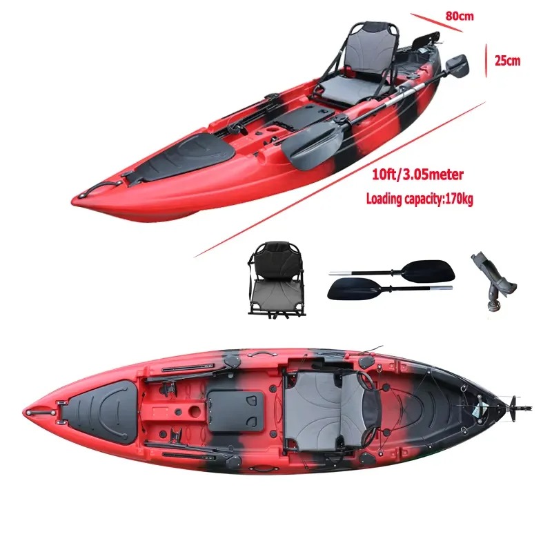 10フィートシングルシートシットオンフィッシングパドルカヤッ - Fishing Boat Paddle のレビューと価格