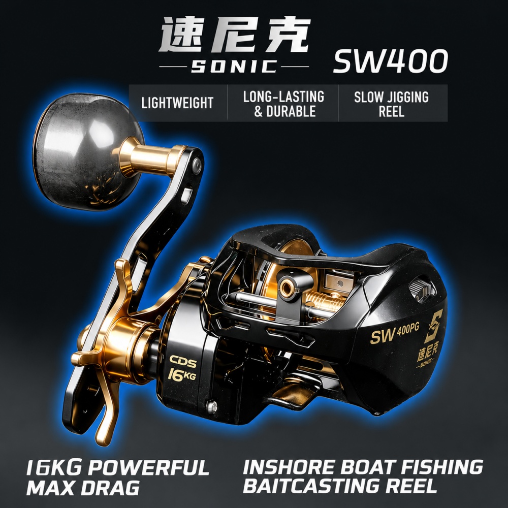 海水ジギングベイトキャスティングリール 16kgドラグ クリ - Fishing Boat Anchor のレビューと価格