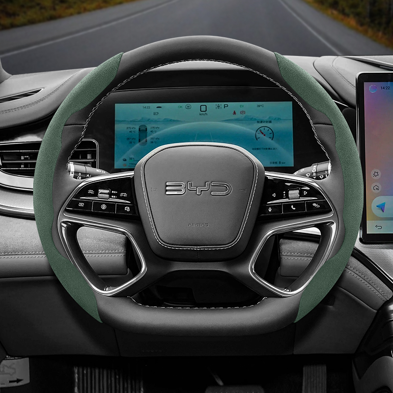 Byd 滑り止めバックルセグメント化スエードステアリングホイ - Fishing Boat Steering Wheel のレビューと価格