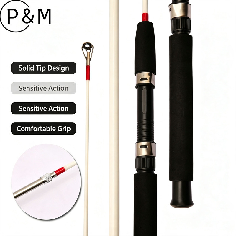 ソリッドグラスファイバー製スピニングフィッシングロッド、超硬 - Fishing Boat Anchor のレビューと価格