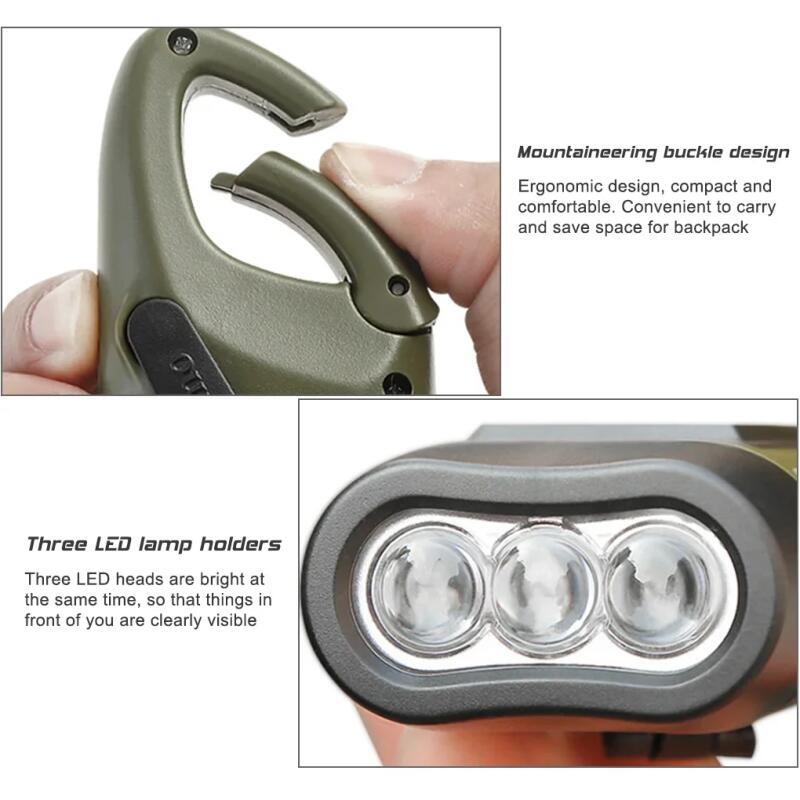 手回し式ソーラー充電式LED懐中電灯 サバイバルギア用 自己 - Fishing Boat Navigation Light のレビューと価格